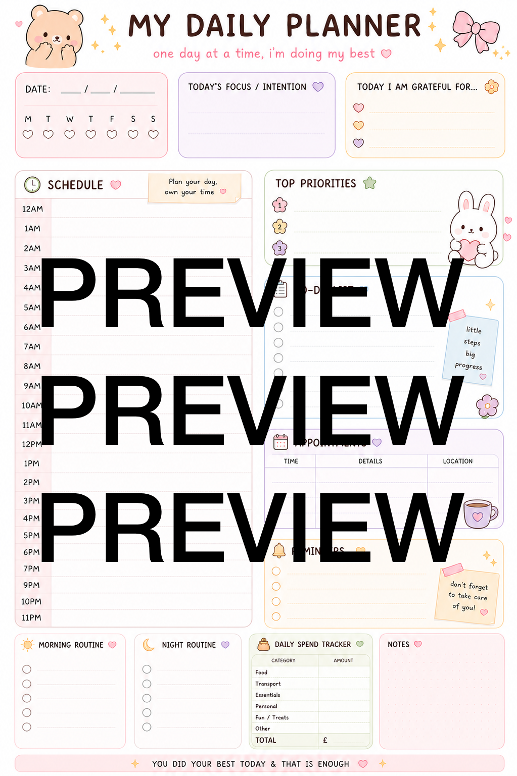 Daily planner